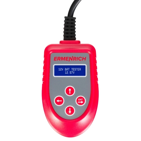 Тестер аккумуляторный Ermenrich Zing AL30, красный купить по низкой цене | МАКСПРОФИТ